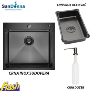 Crna INOX Sudopera (SET) - SanDonna - HD5550R