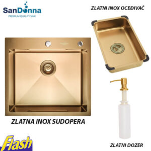 Zlatna INOX Sudopera (SET) - SanDonna - HD5550R
